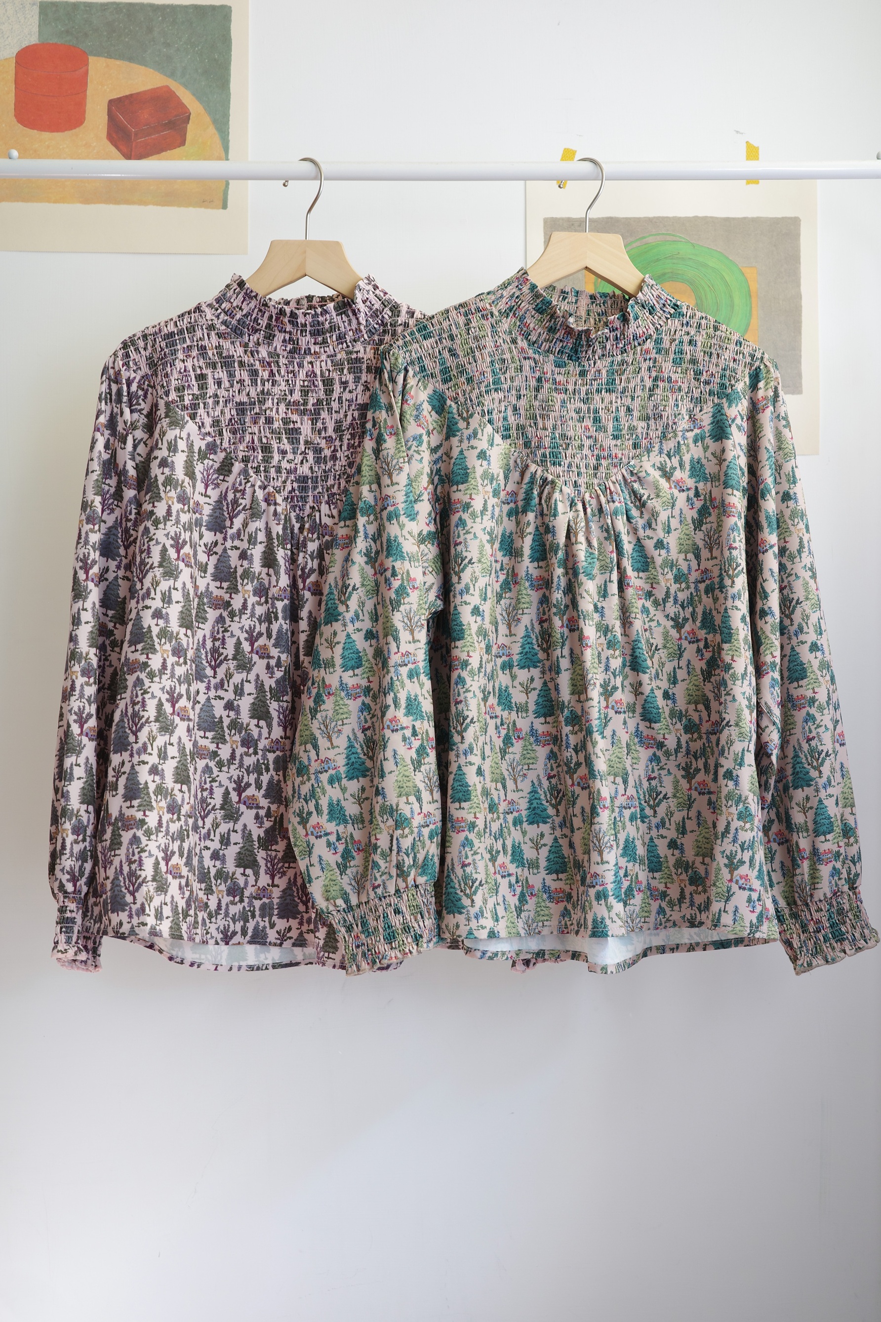 𓏭森林小房子木耳立領上衣