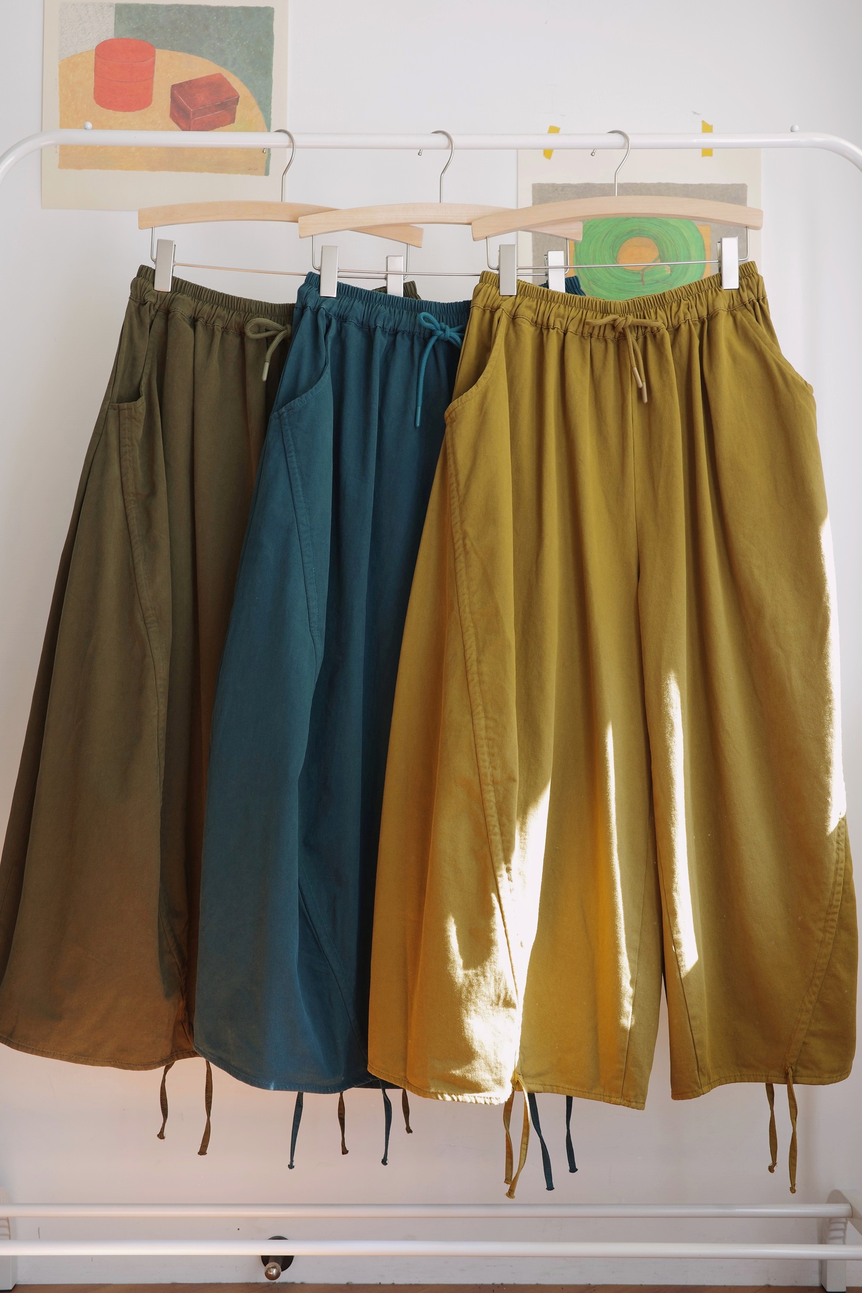 𓏭自由抽皺落地寬褲