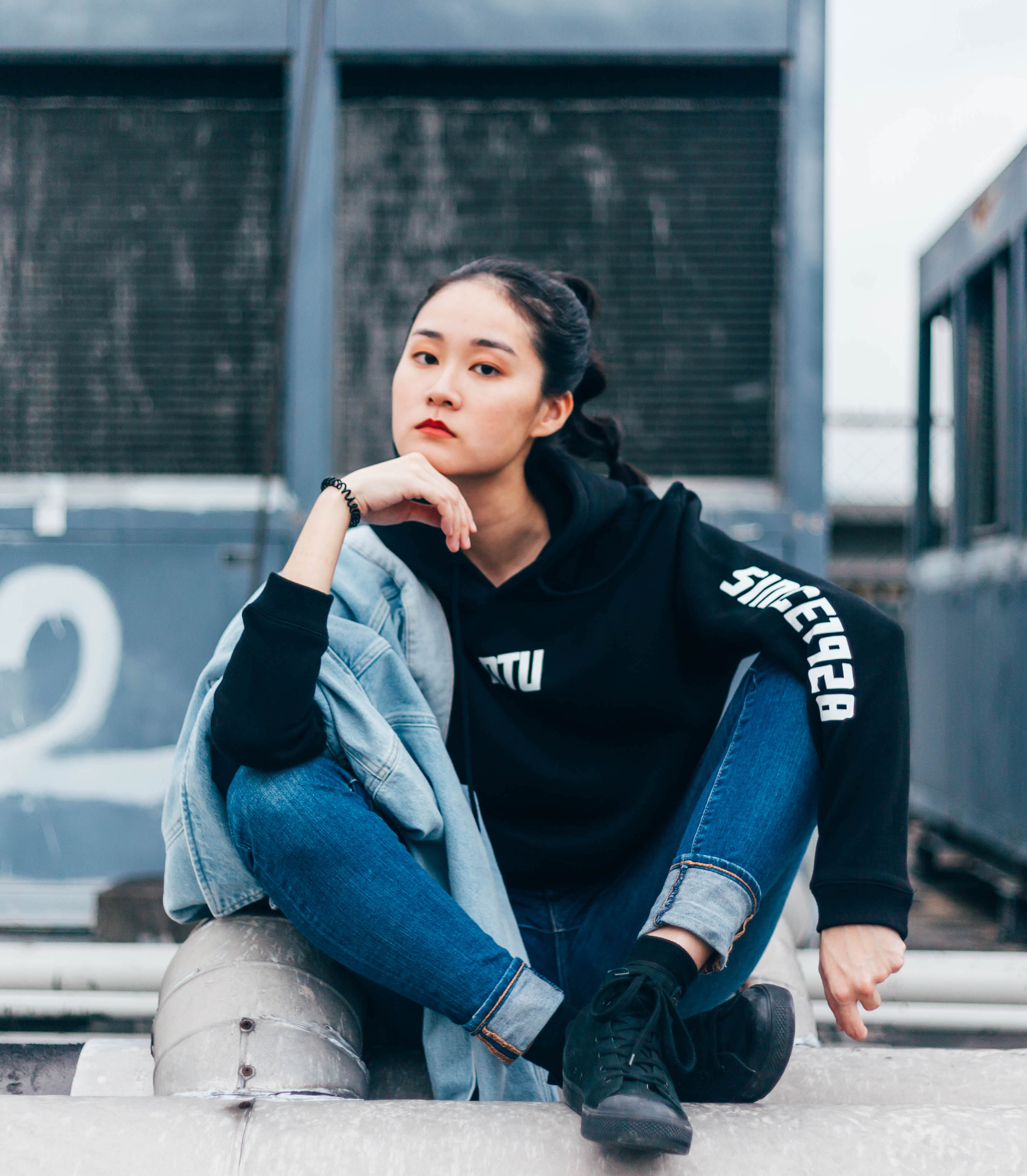 Logo Hoodie（black）Ｍ