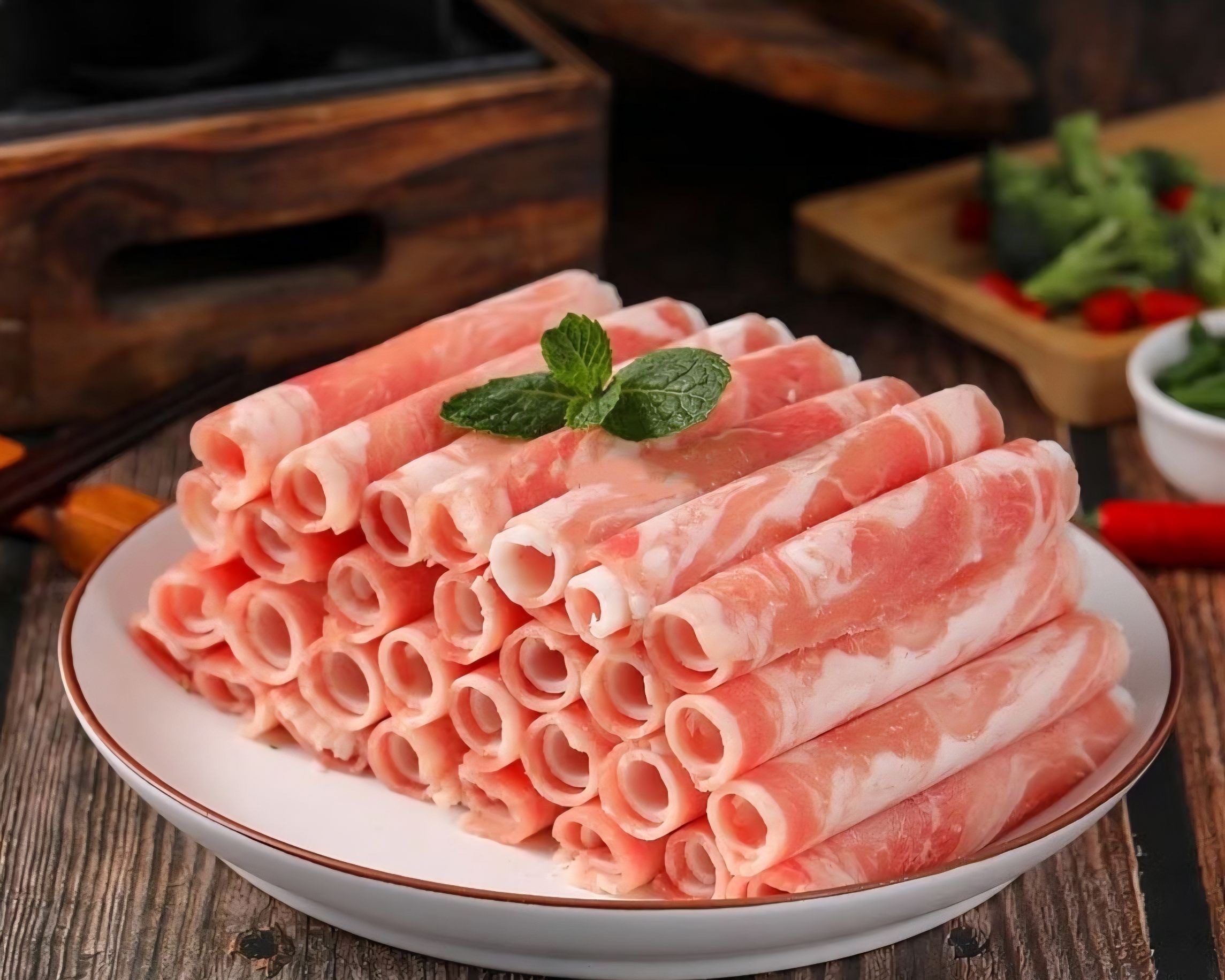 國產安心豬梅花火鍋肉片 300g6
