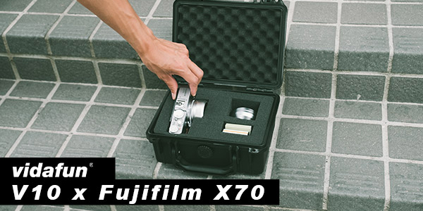 V10 防水收納盒與 Fujifilm X70 隨身機