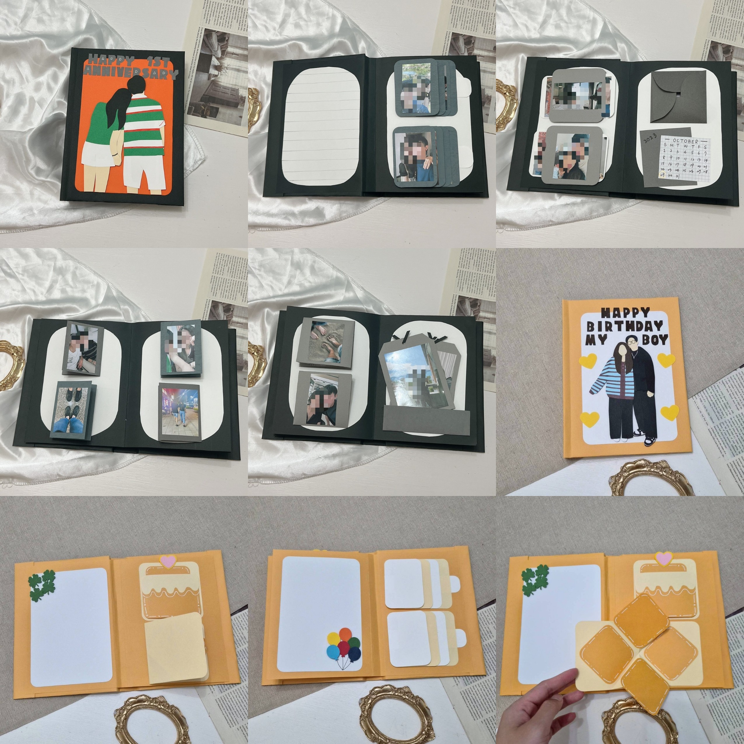 【預購】客製化扣環手工書|人像似顏繪10