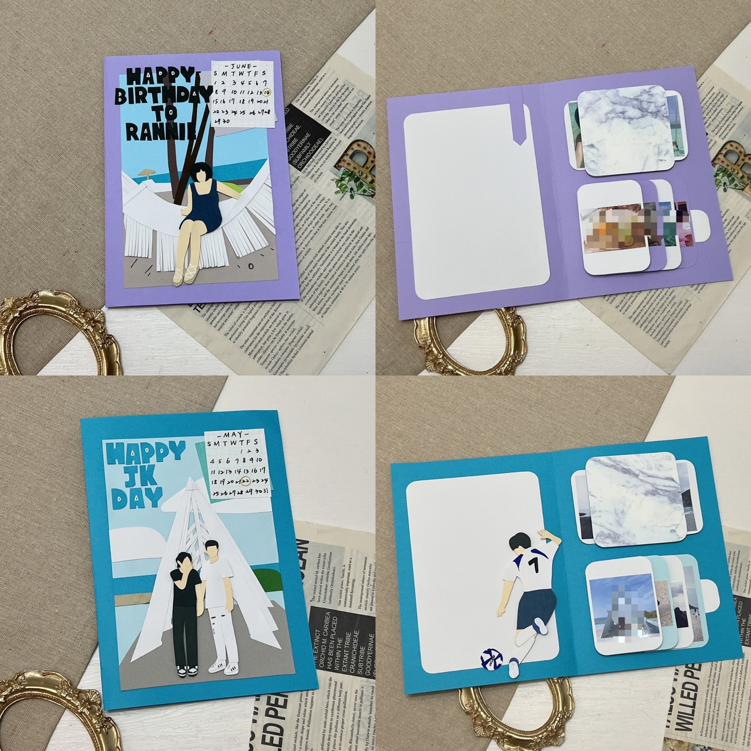 【預購】客製化手工卡片|人像似顏繪+背景4