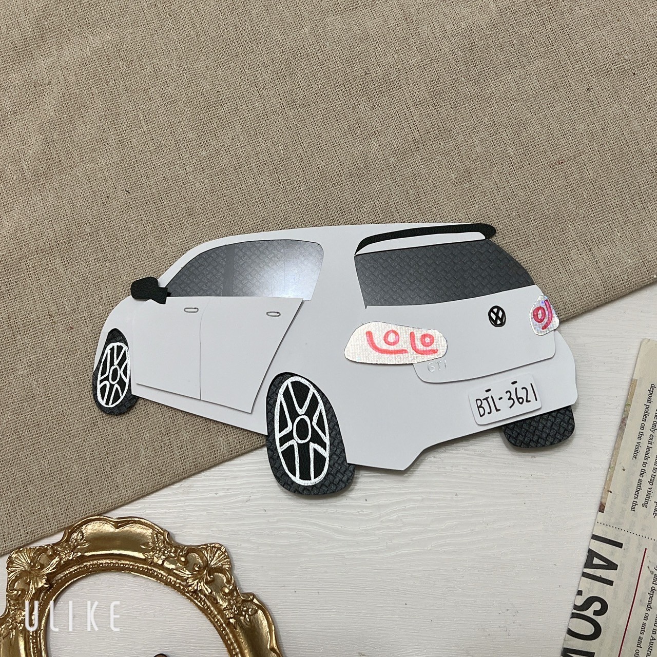 【預購】客製化紙雕裝飾|汽車款5