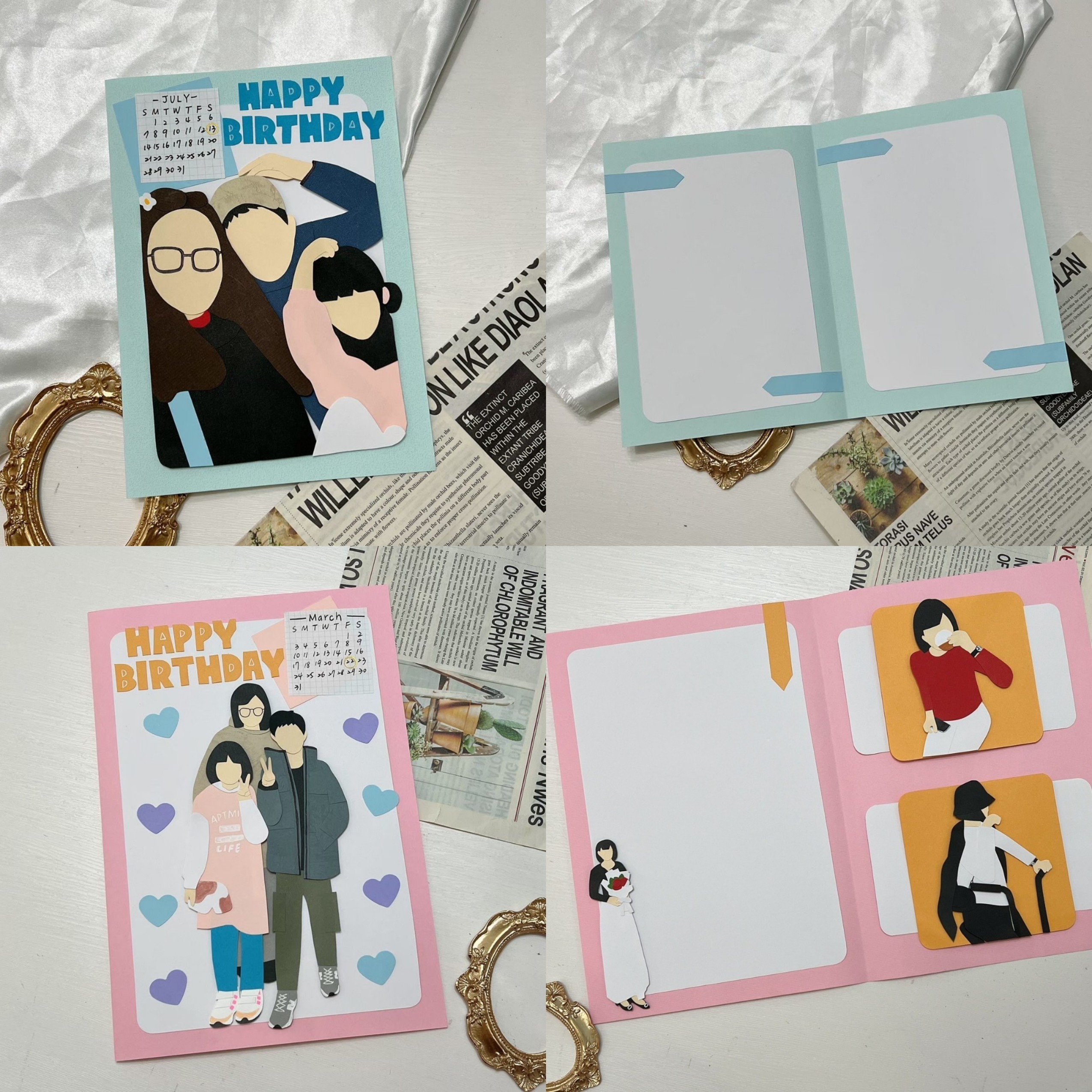 【預購】客製化手工卡片|多人似顏繪5