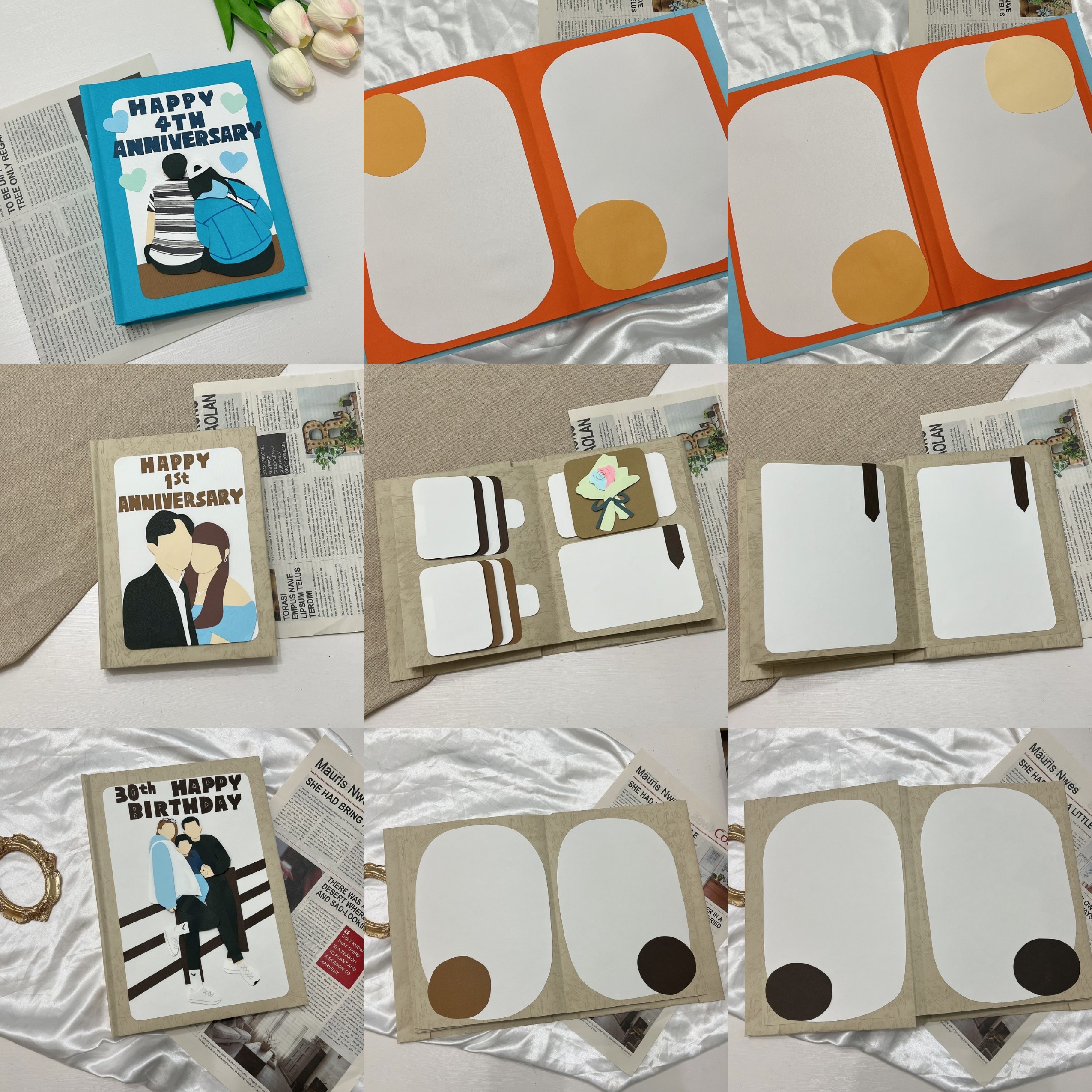 【預購】客製化扣環手工書|人像似顏繪12