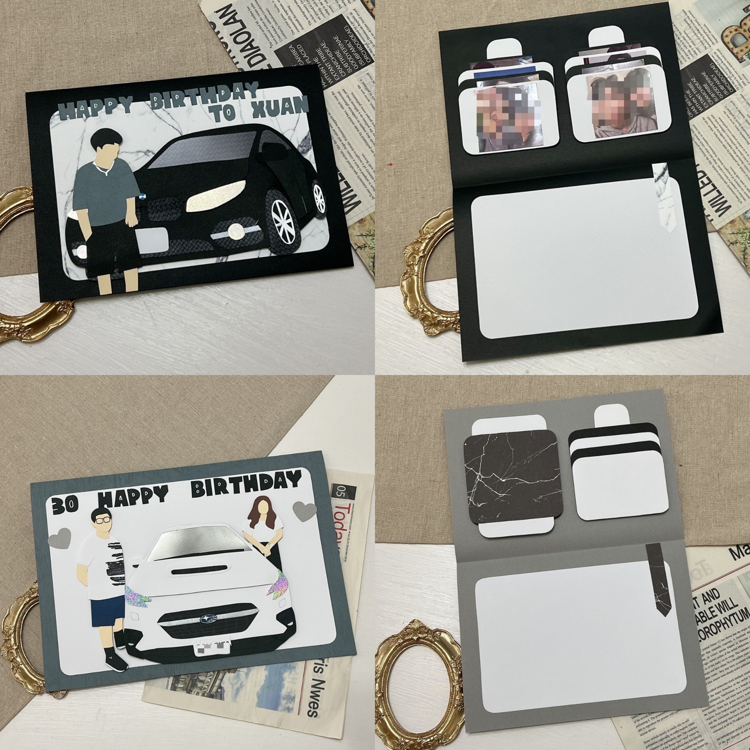 【預購】客製化手工卡片|似顏繪汽車款8