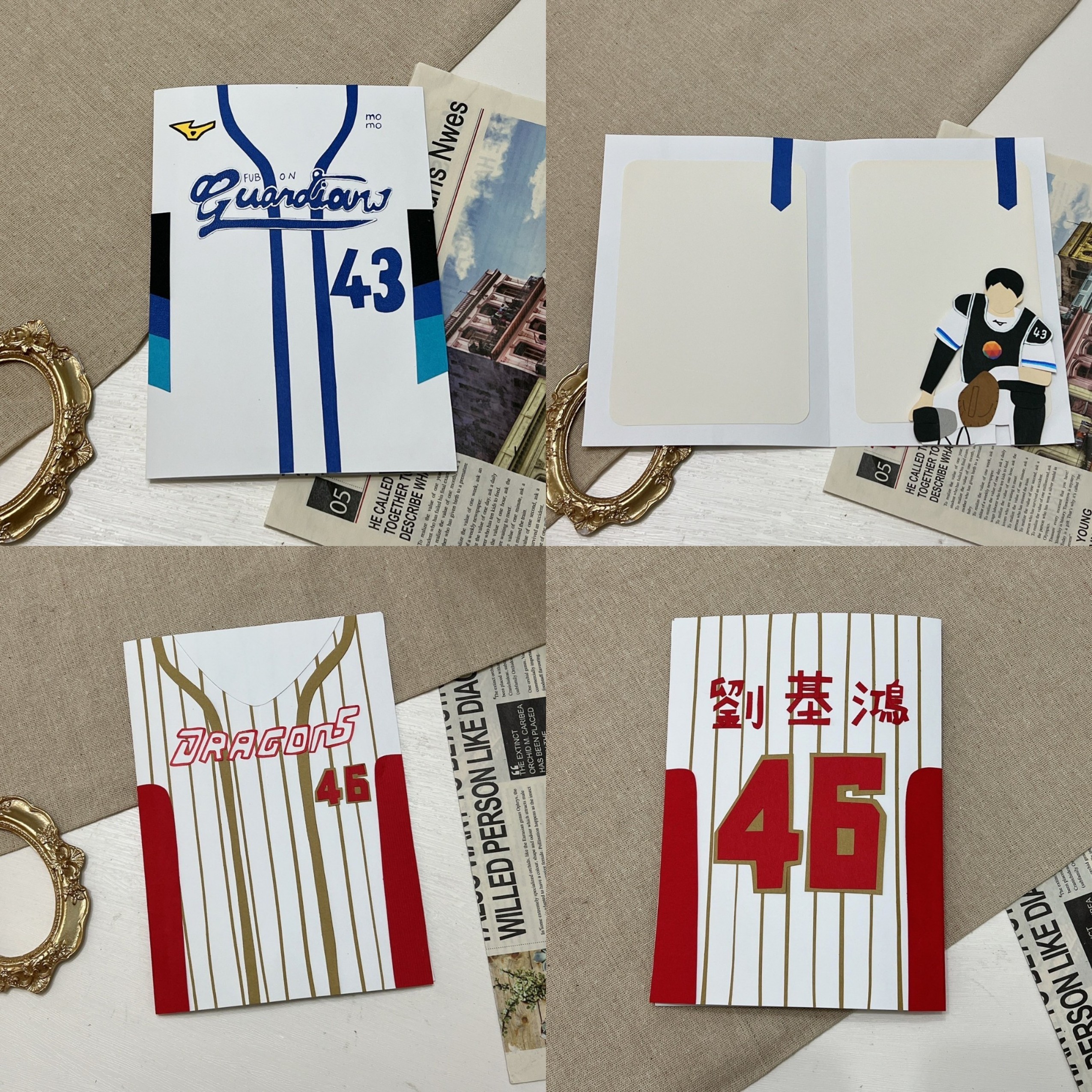 【預購】客製化制服卡片|棒球球衣款6