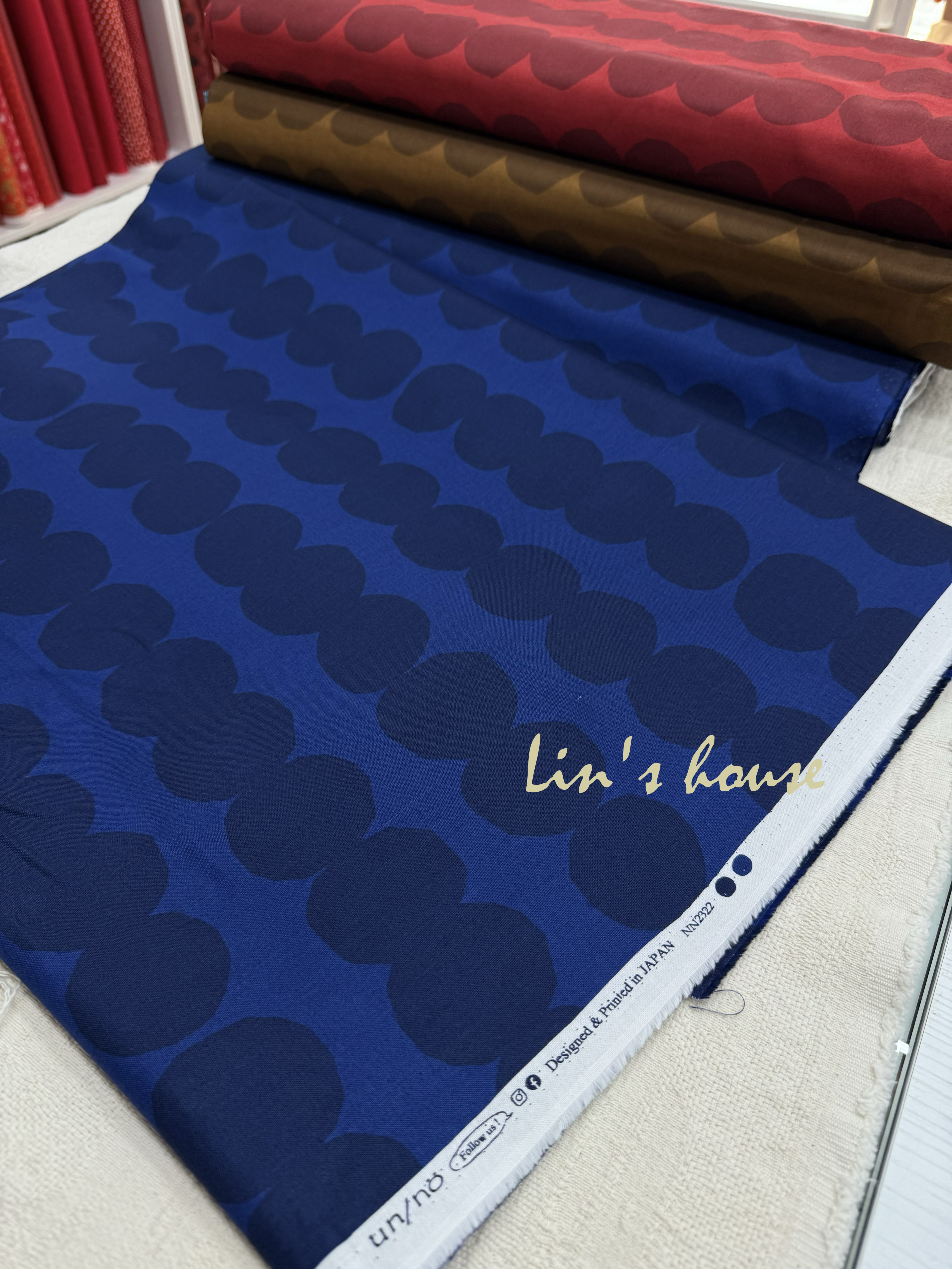 日系設計品牌 un/no 圓點系列布料三色