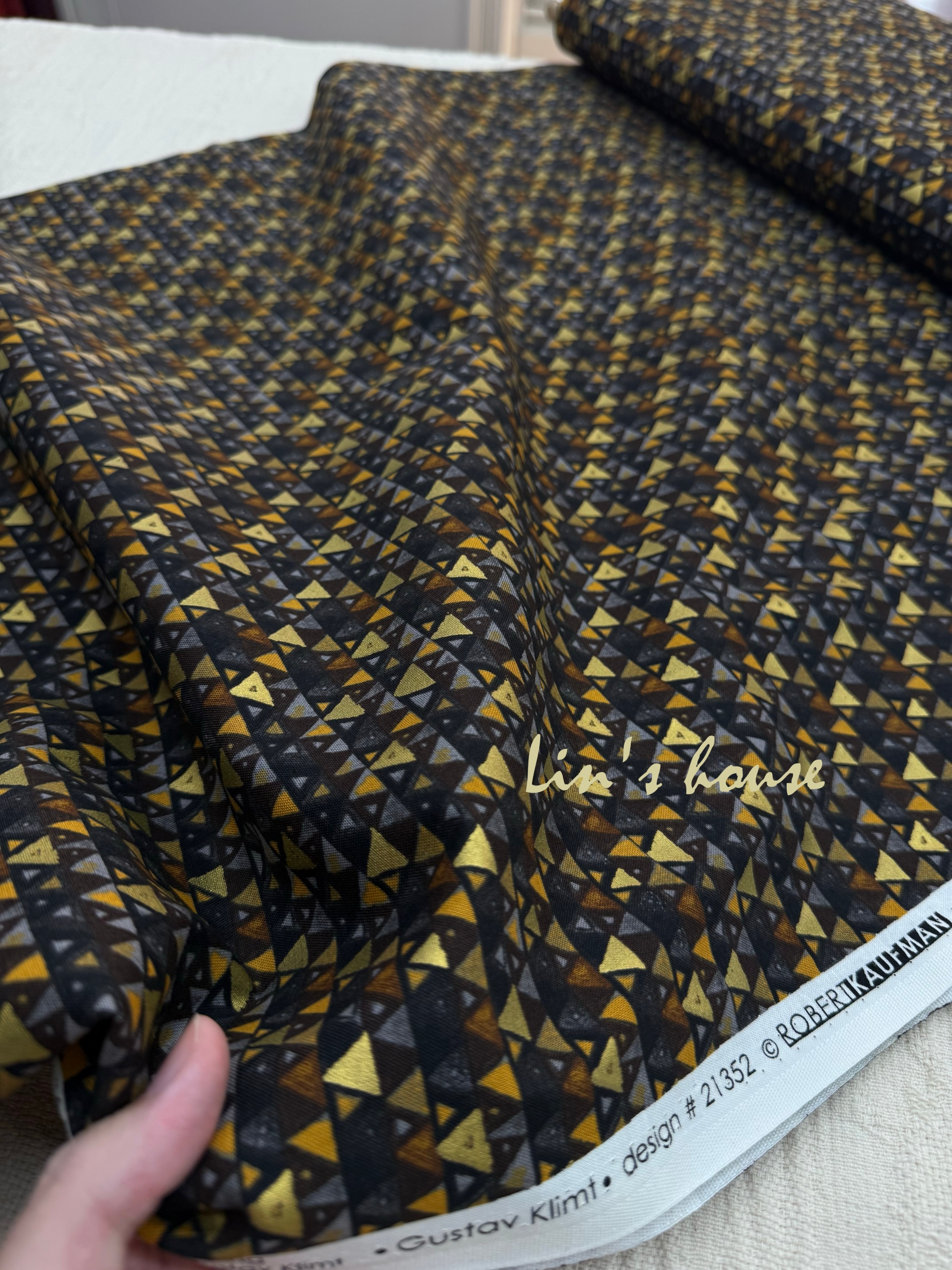 靈感之布|Klimt Collection 幾何金箔設計布7