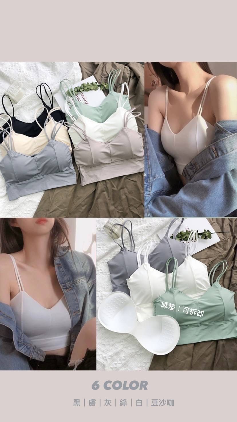 『買一送一』【冰絲涼感】冰絲厚墊美背胸墊背心7