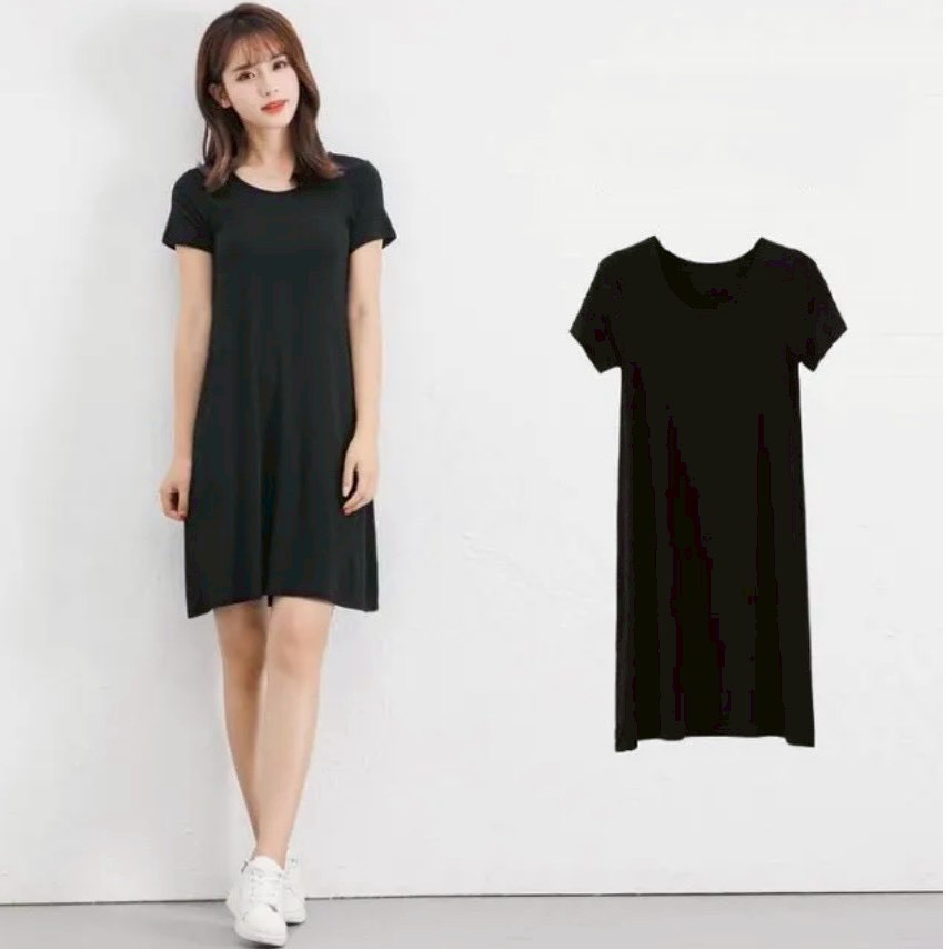 『買一送一』極舒服莫代爾居家服睡衣寬鬆短袖連身裙(常規/中長/加長)3