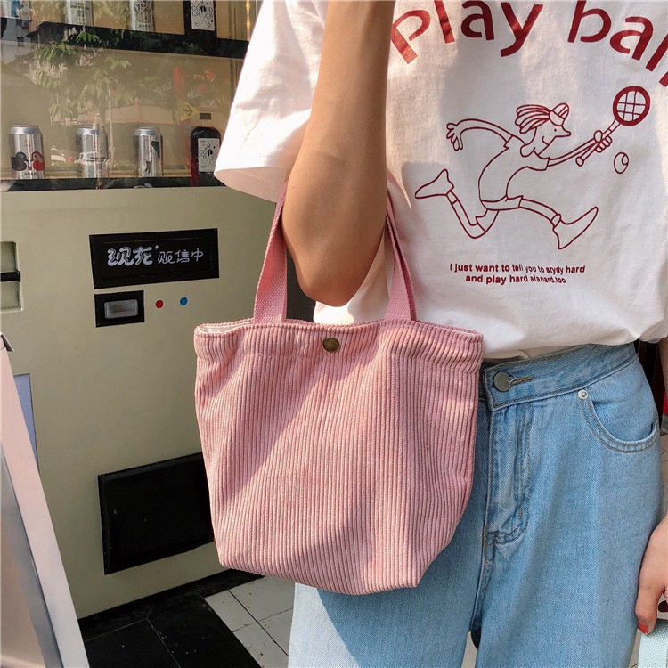 『買一送一』燈芯絨手提包・日常外出小包5