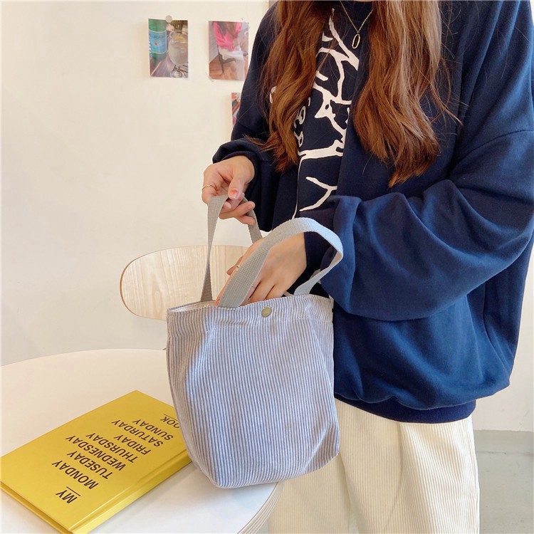 『買一送一』燈芯絨手提包・日常外出小包16