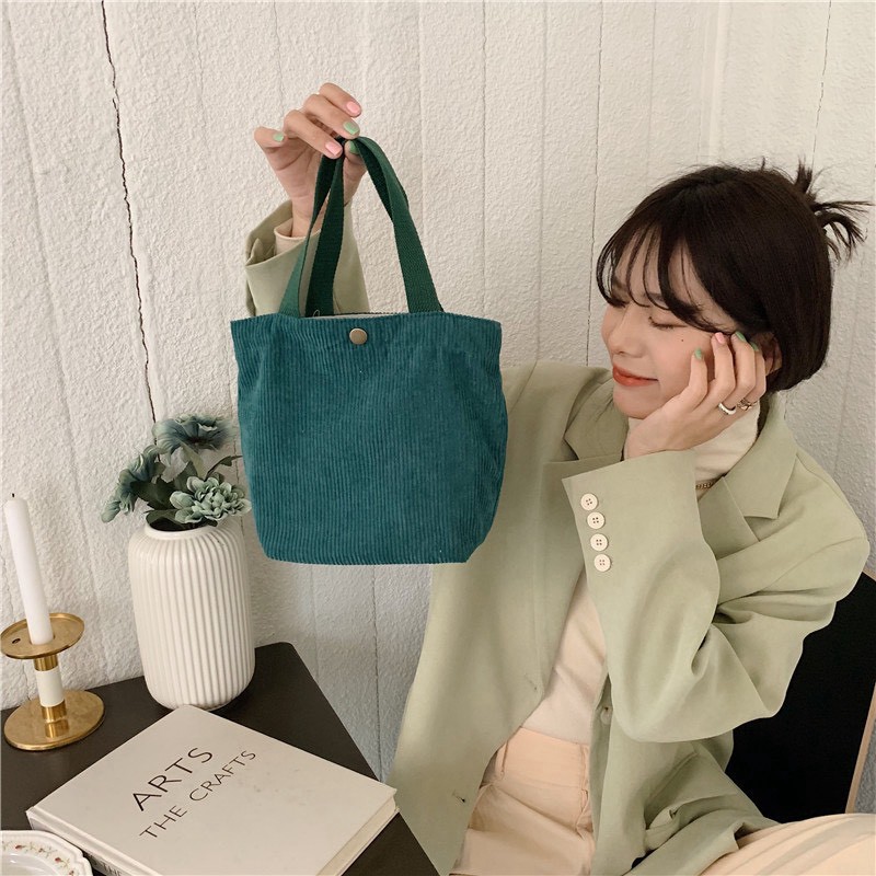 『買一送一』燈芯絨手提包・日常外出小包1
