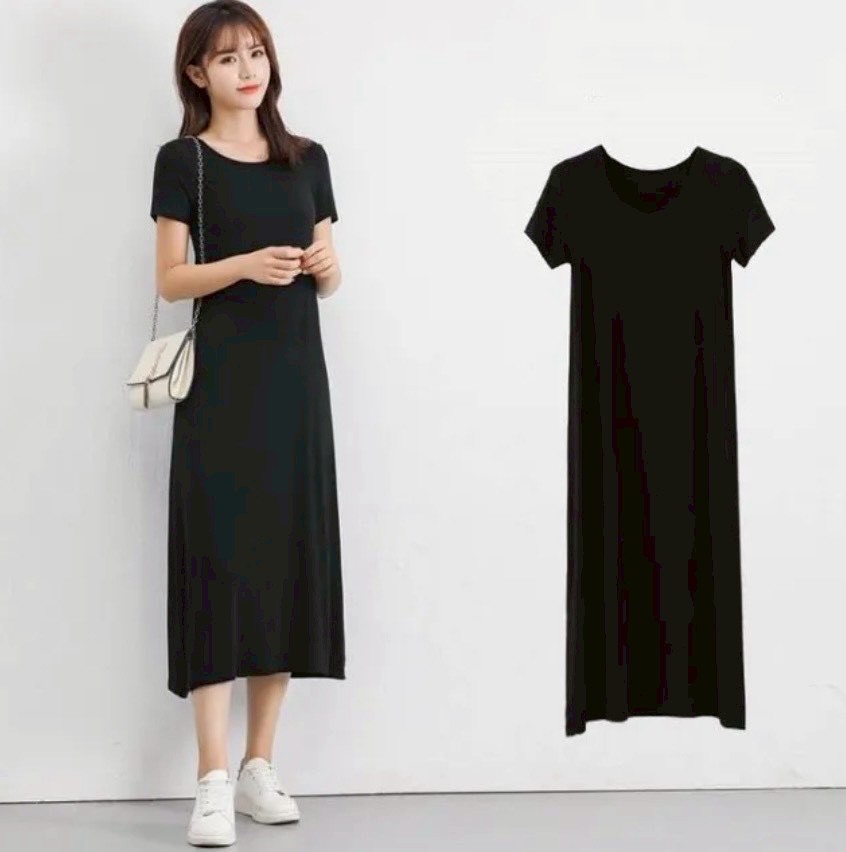 『買一送一』極舒服莫代爾居家服睡衣寬鬆短袖連身裙(常規/中長/加長)5