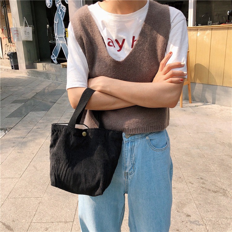 『買一送一』燈芯絨手提包・日常外出小包4