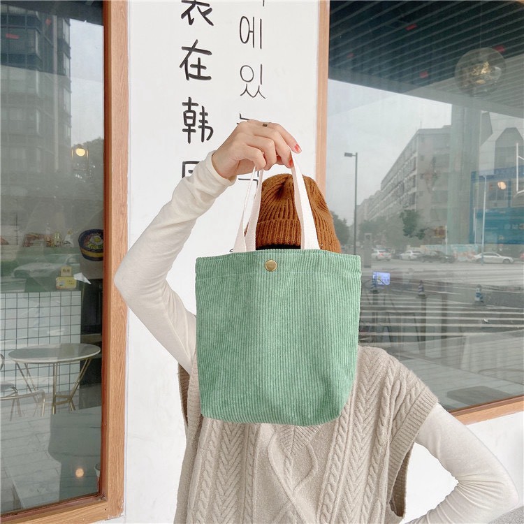 『買一送一』燈芯絨手提包・日常外出小包15