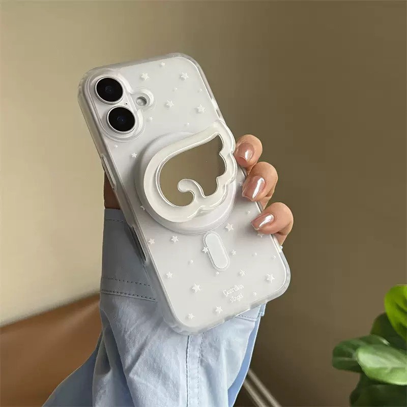翅膀鏡面磁吸支架手機殼|iPhone 13-17系列4