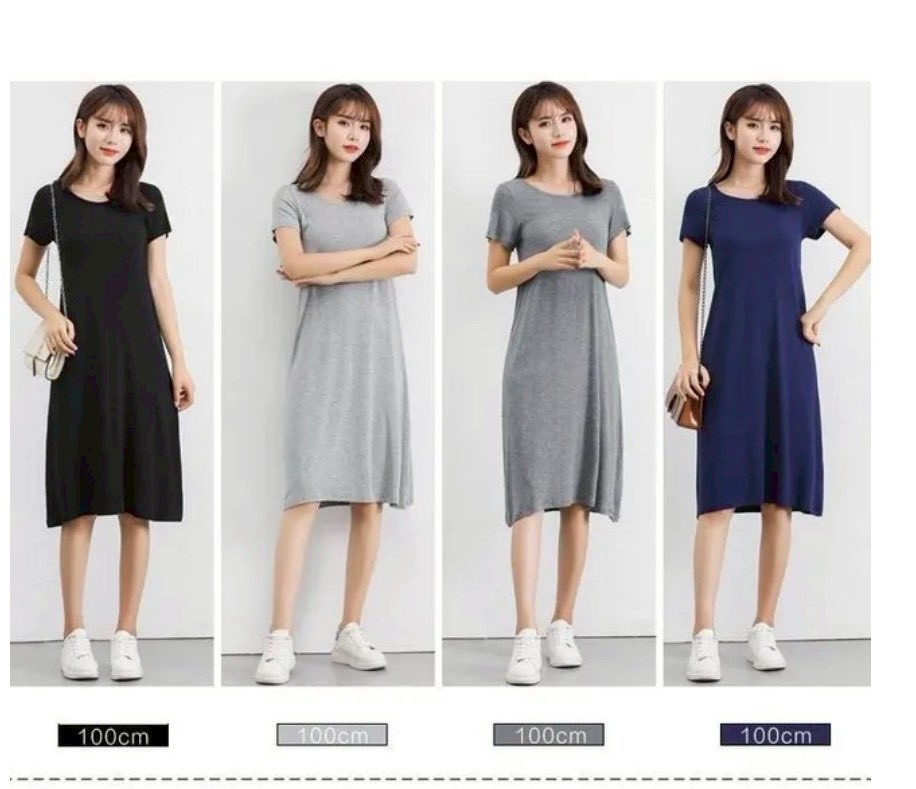 『買一送一』極舒服莫代爾居家服睡衣寬鬆短袖連身裙(常規/中長/加長)7