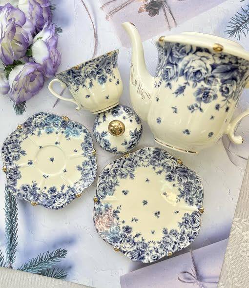 法式藍玫瑰下午茶套組4