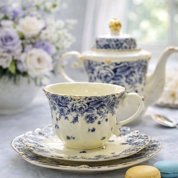 法式藍玫瑰下午茶套組3