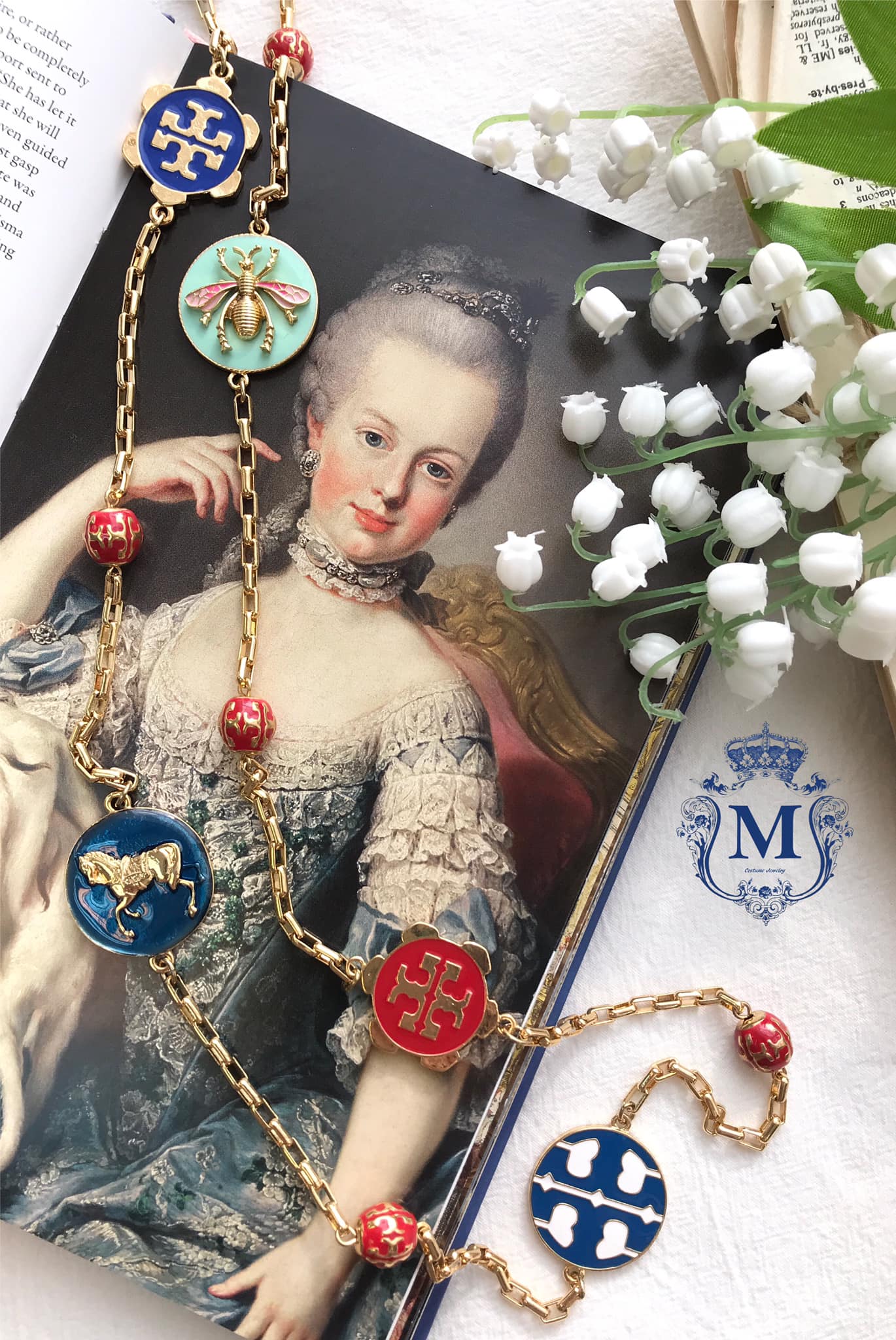 Tory Burch長鍊| 項鍊| 瑪莉皇后歐洲飾品Queen Marie Costume Jewelry - 維多利亞夫人骨瓷雜貨之家