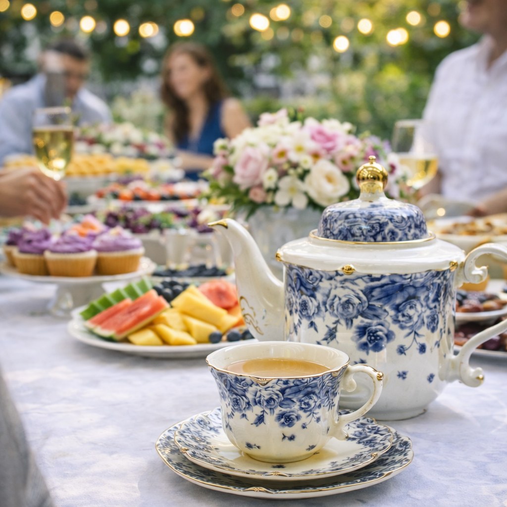 法式藍玫瑰下午茶套組5