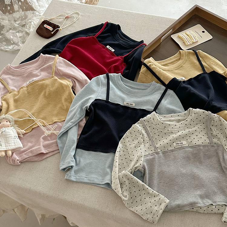 假兩件背心修身上衣