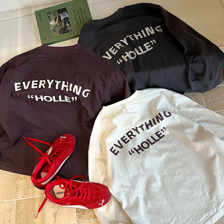 字母拼接寬鬆上衣