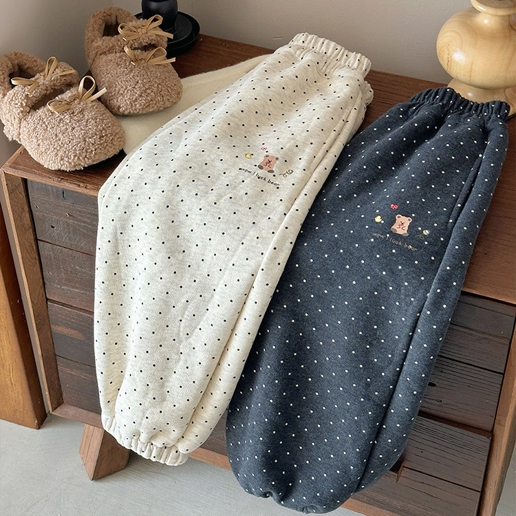 小熊波點棉長褲(加絨)