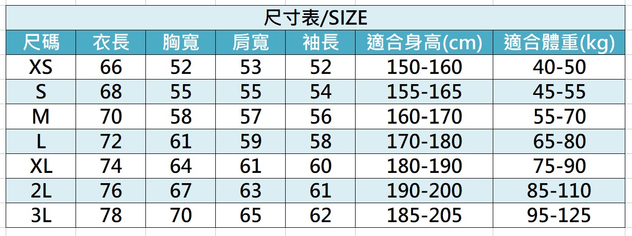 塗鴉熊帽T尺寸表