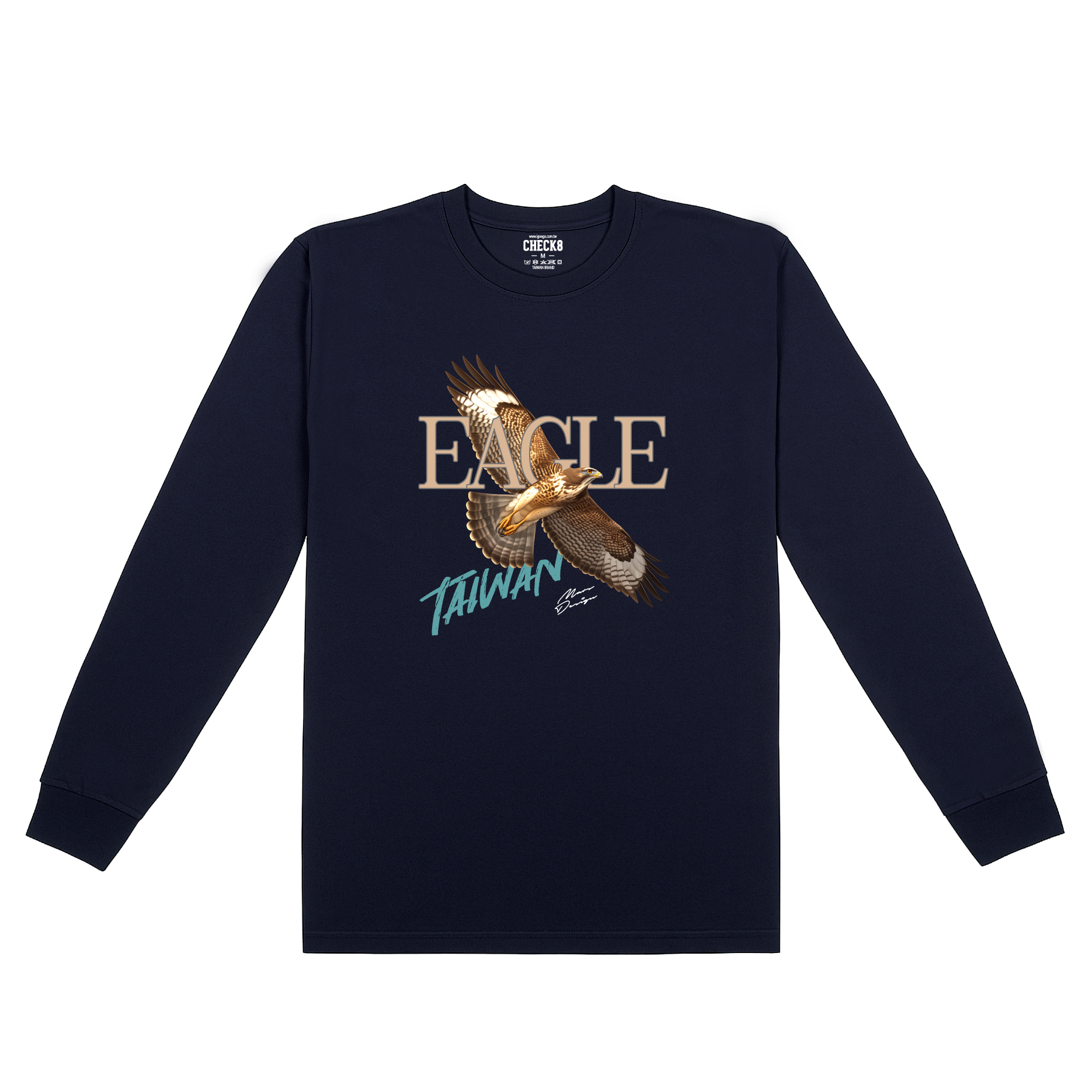 灰面鵟鷹長袖T恤｜藝術家設計款