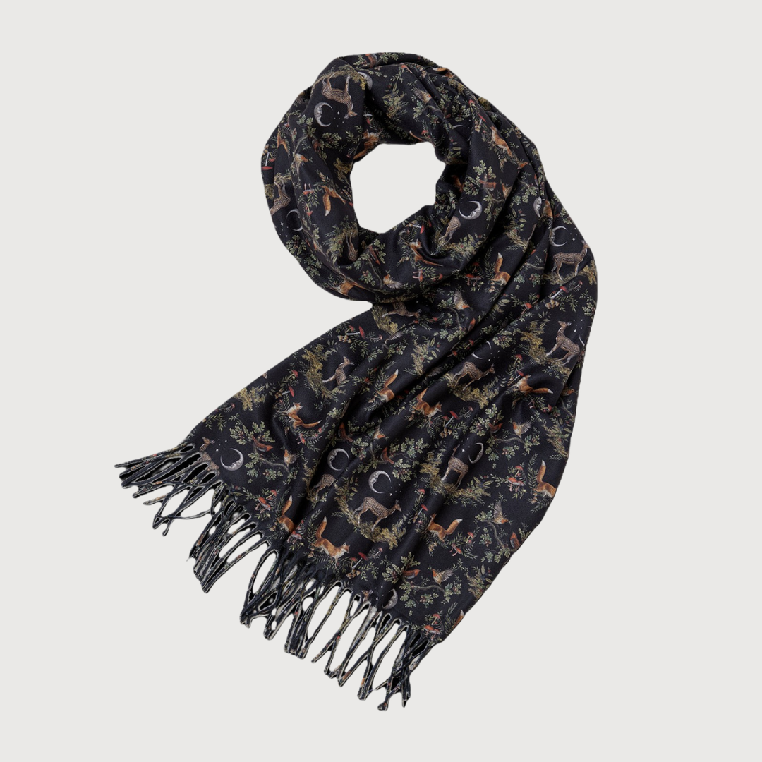 Fable England 森林之夜流蘇圍巾