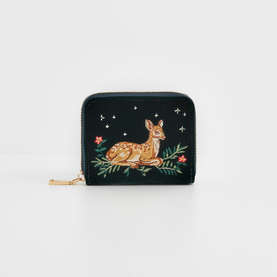 Fable England 小鹿刺繡小短夾