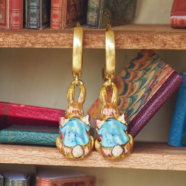 Fable England 彼得兔閱讀耳環 Fable England 彼得兔閱讀耳環