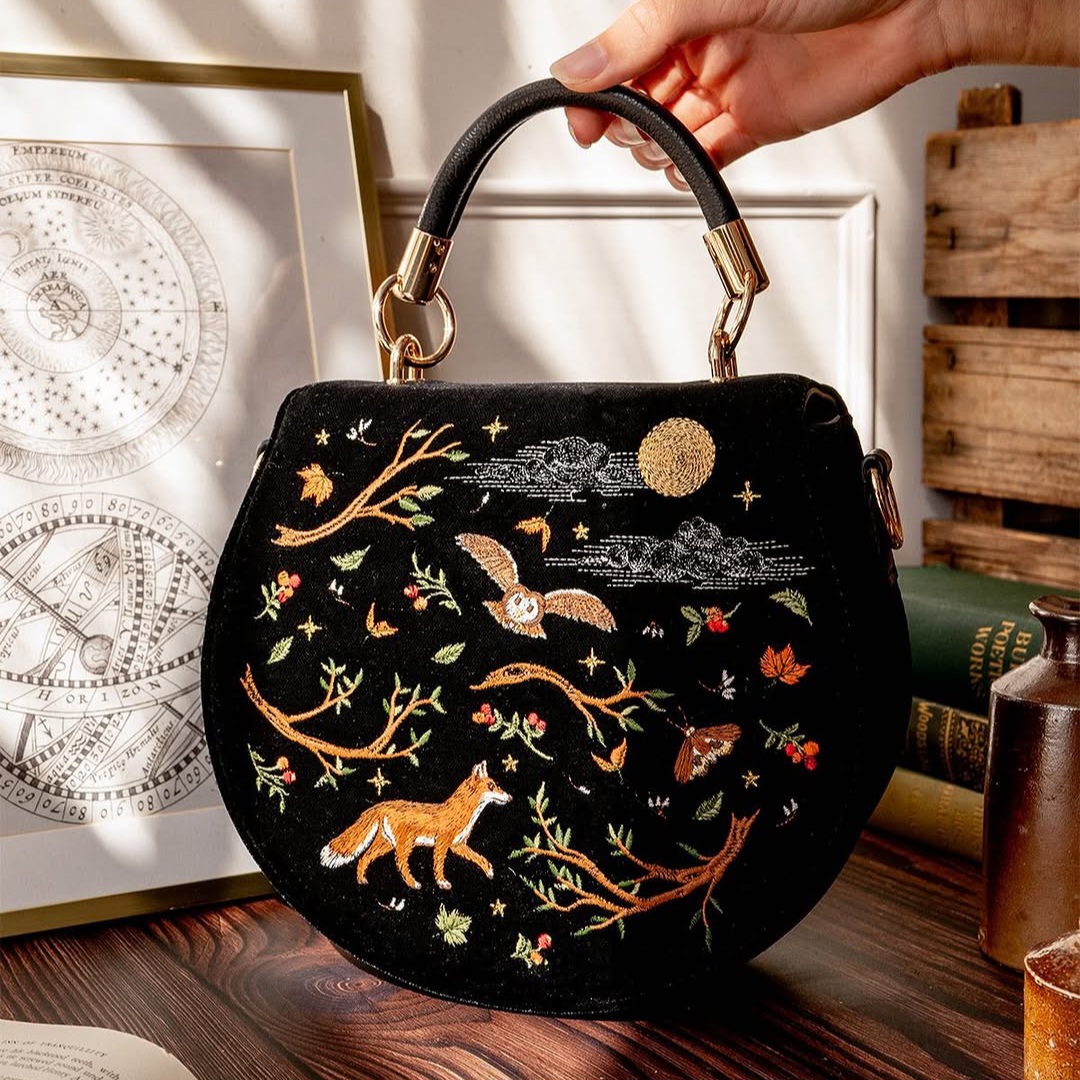 Fable England 狐狸貓頭鷹刺繡馬鞍包 Fable England 狐狸貓頭鷹刺繡馬鞍包