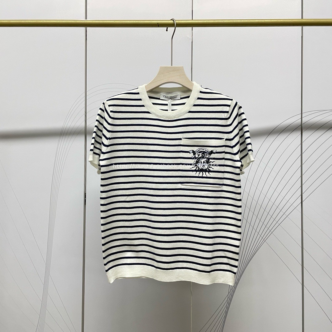 Dior口袋短袖針織T Dior口袋短袖針織T