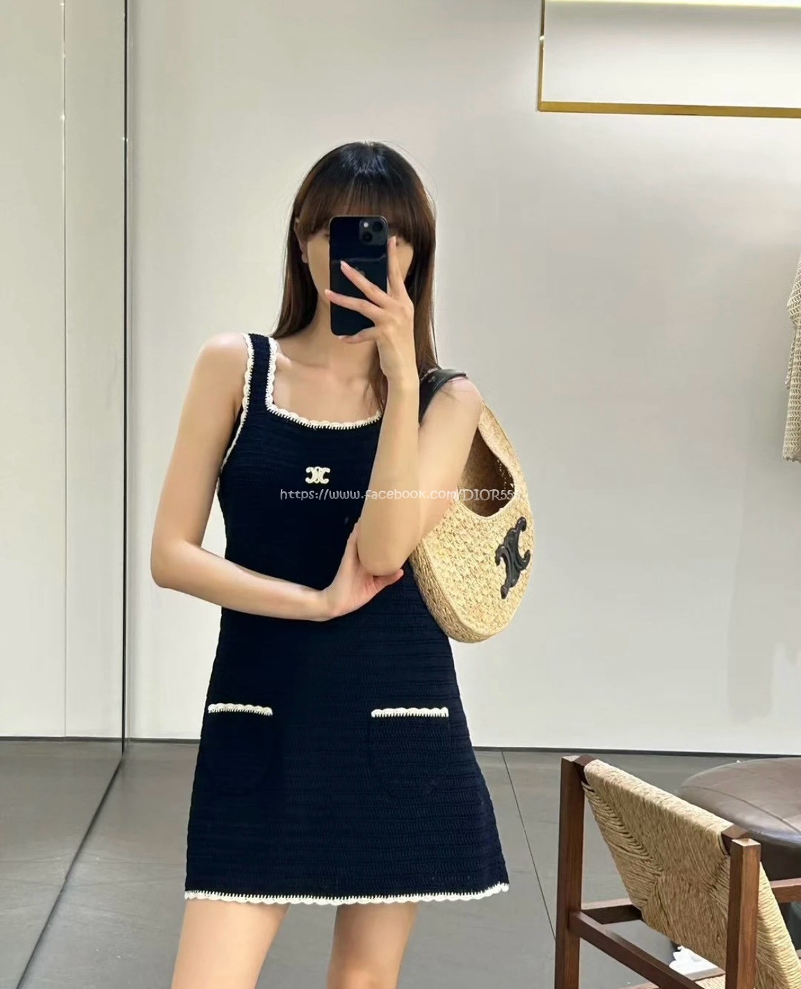 Celine凱旋門花邊針織背心裙 Celine凱旋門花邊針織背心裙