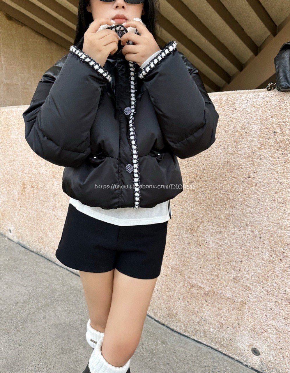 小香拼皮羽絨外套 小香拼皮羽絨外套