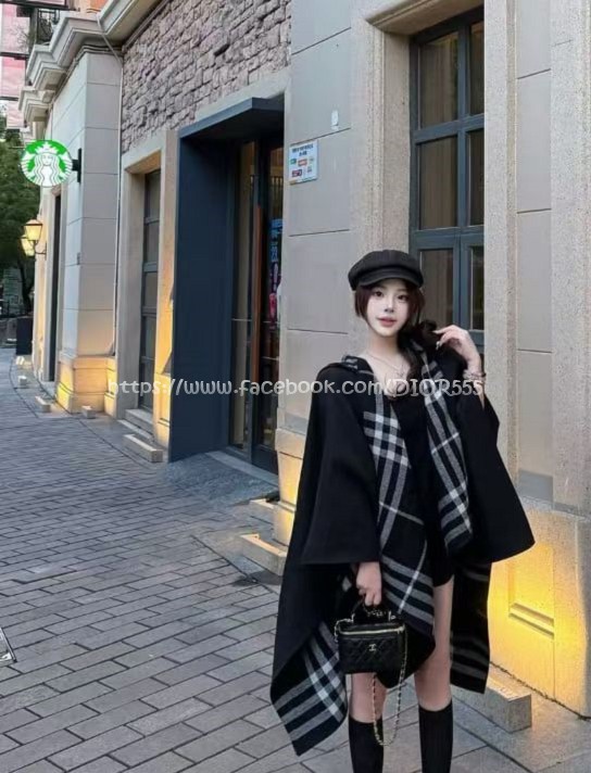 BBR格紋披肩斗篷 BBR格紋披肩斗篷