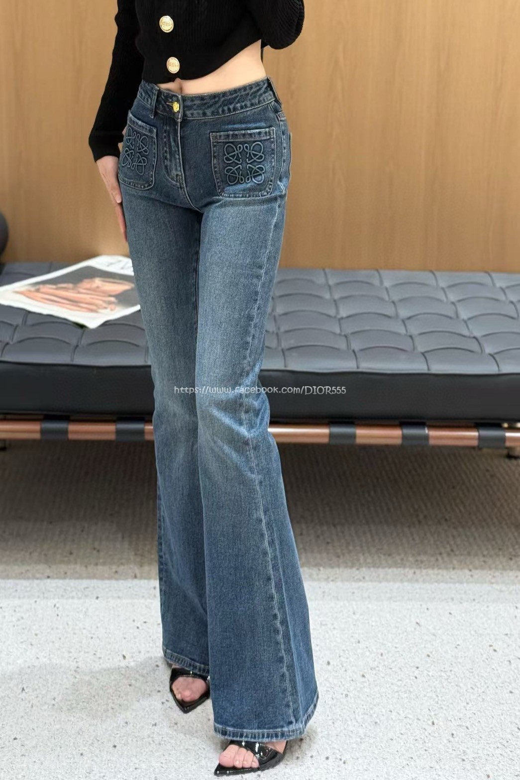 Loewe微喇牛仔褲 