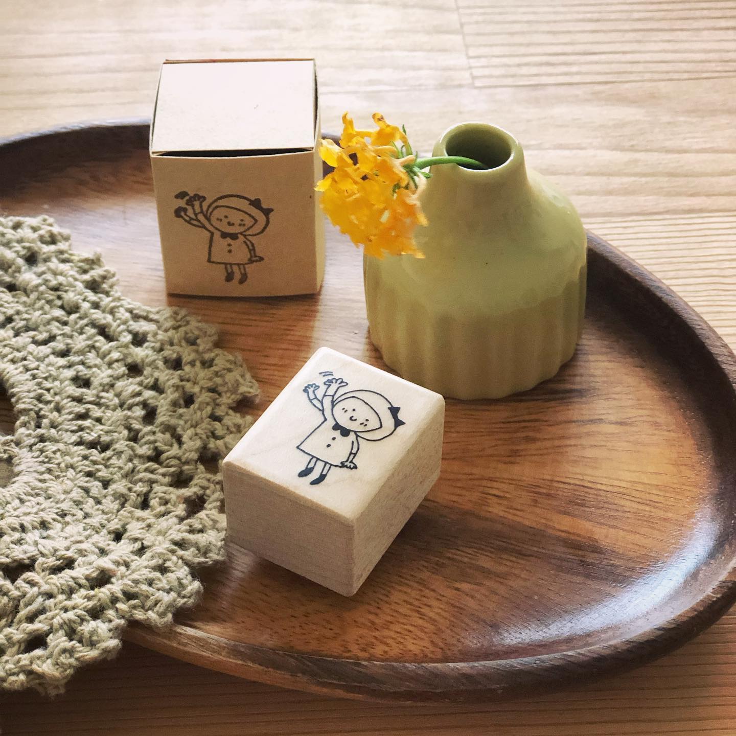 嗨！我的女孩｜Ariselin Design 木製印章｜全套