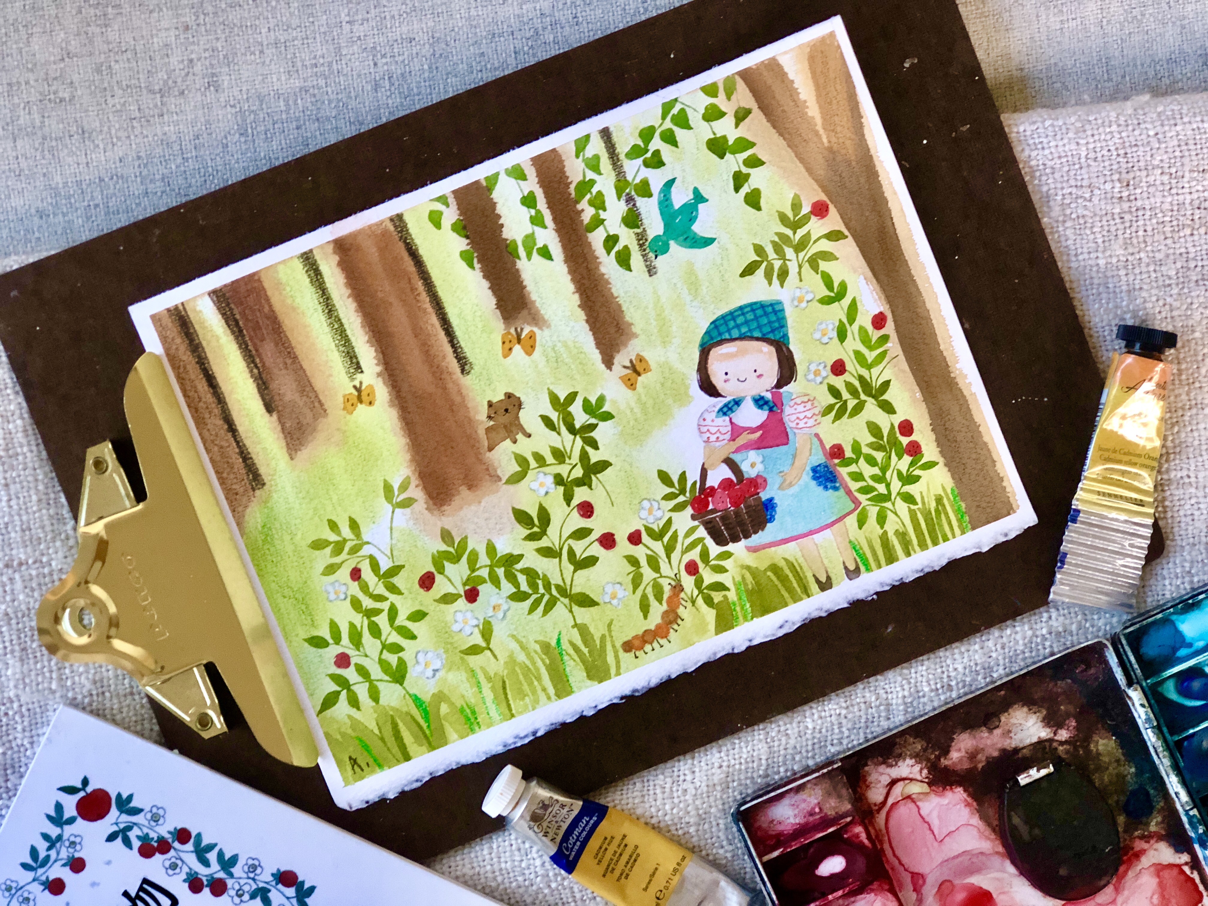 看繪本，學畫畫： 細木瑪格《12個月的禮物》