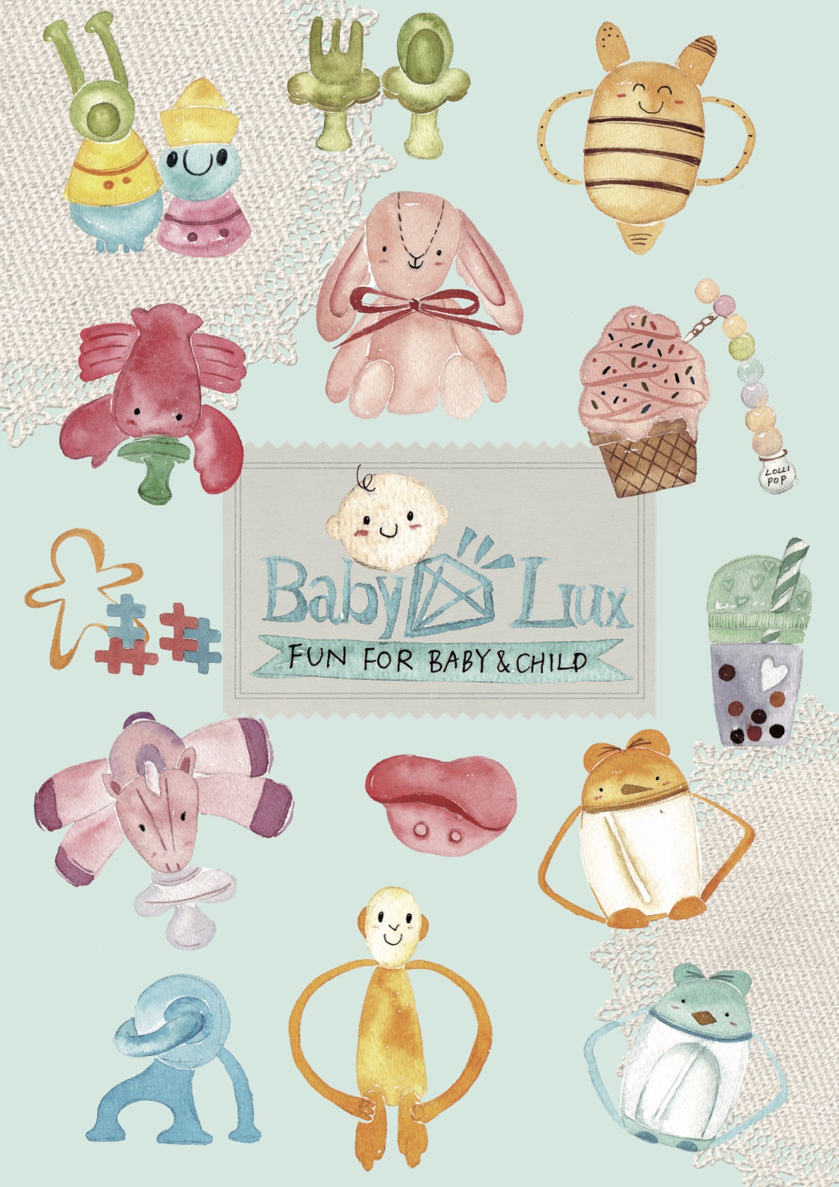 客製化插畫／品牌插畫識別—BabyLux