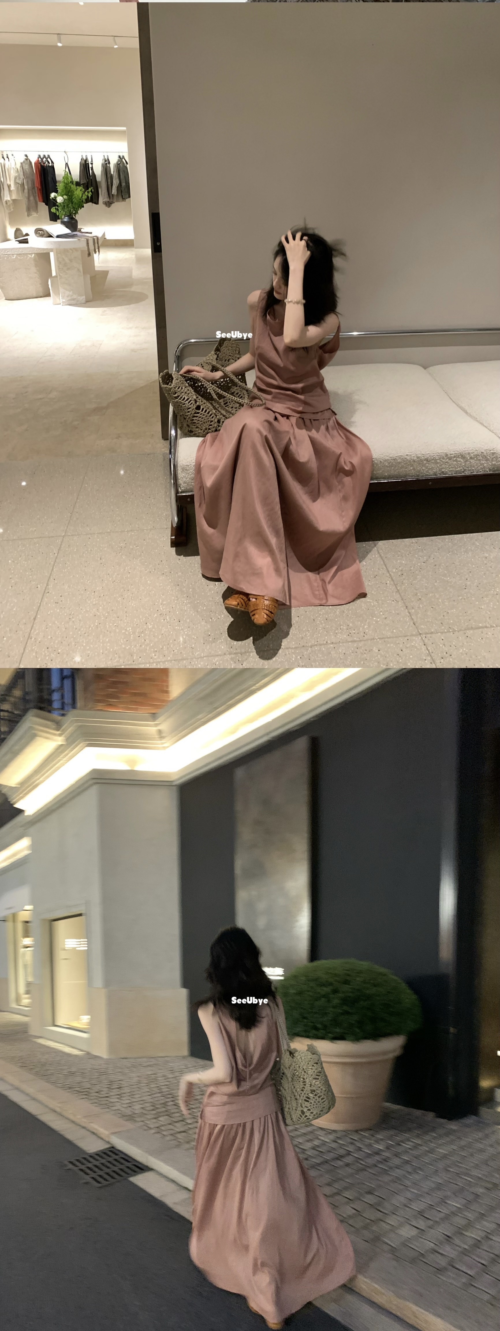 法式乾枯玫瑰連身裙6