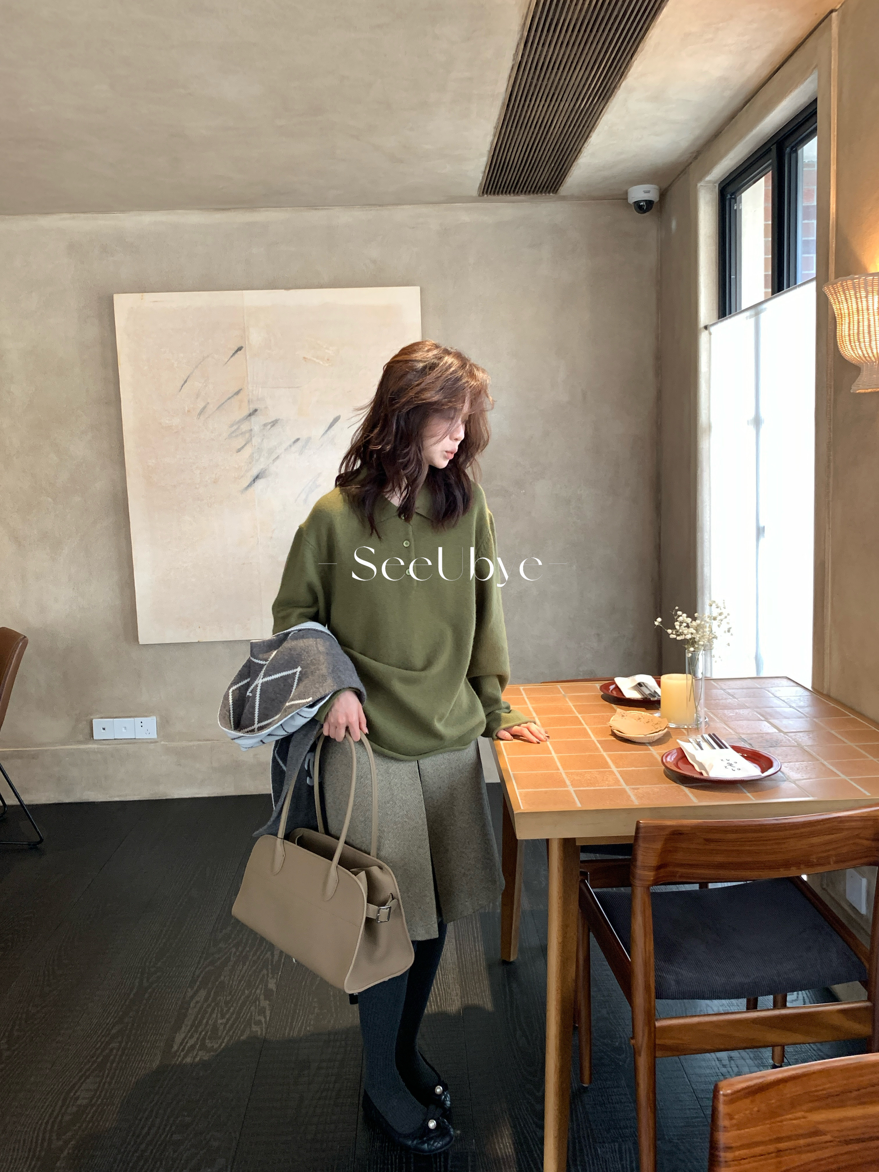 黑標｜兔絨羊毛polo毛衣