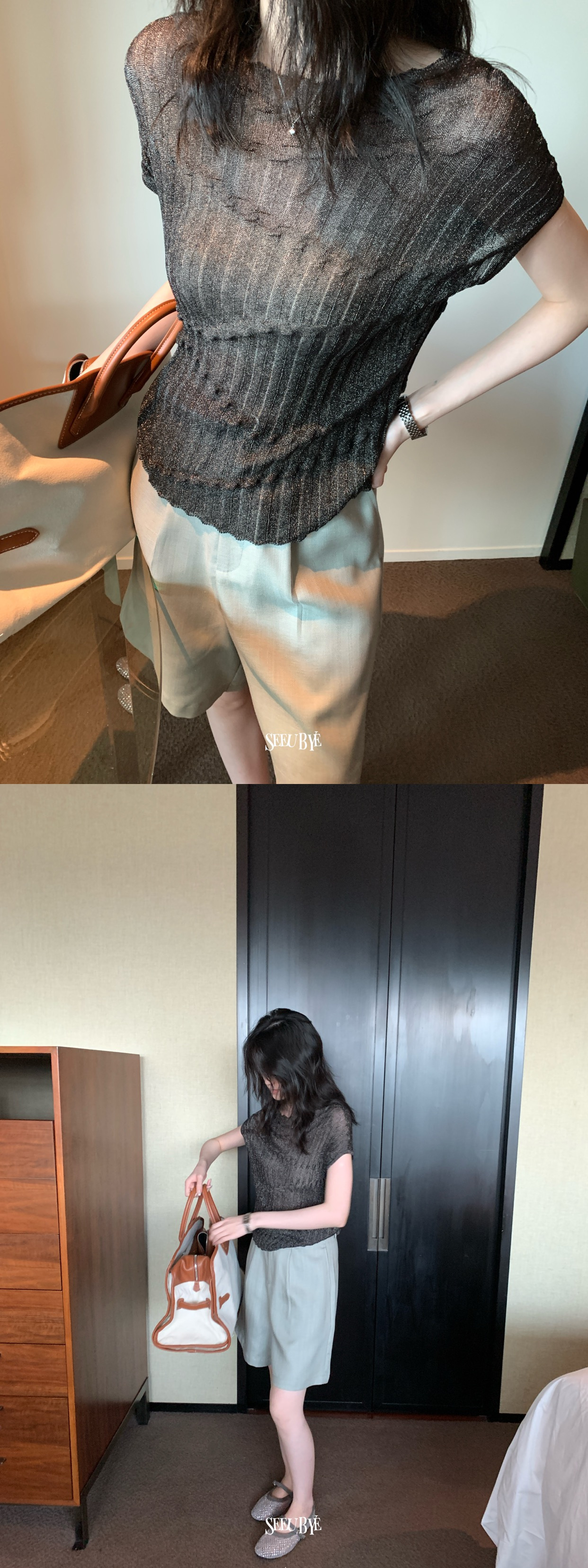 老錢五分褲 (萊賽爾)送編織腰帶6