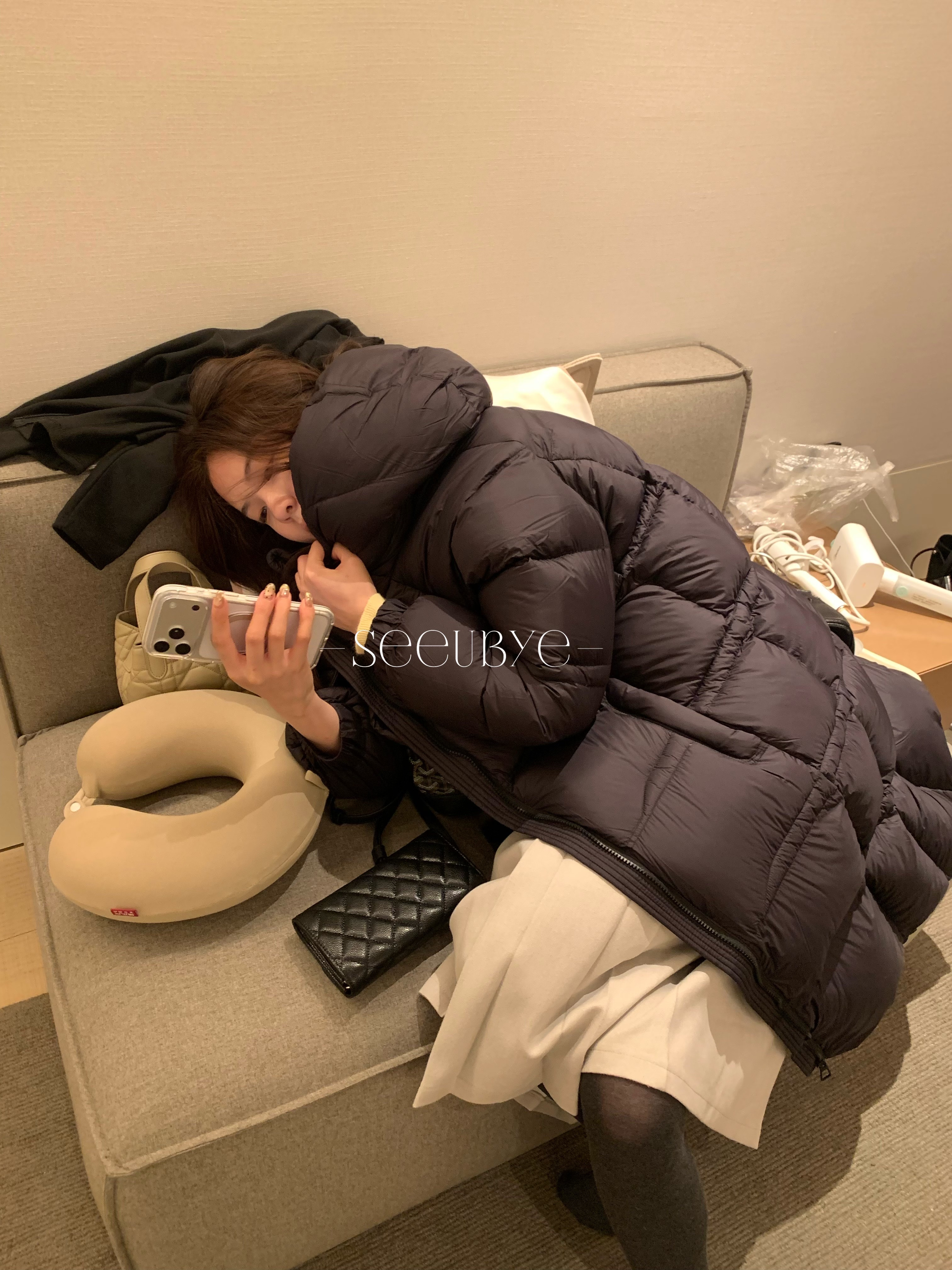 黑標線/羽絨大被子｜又輕又保暖 真正的國標羽絨/中長款羽絨外套