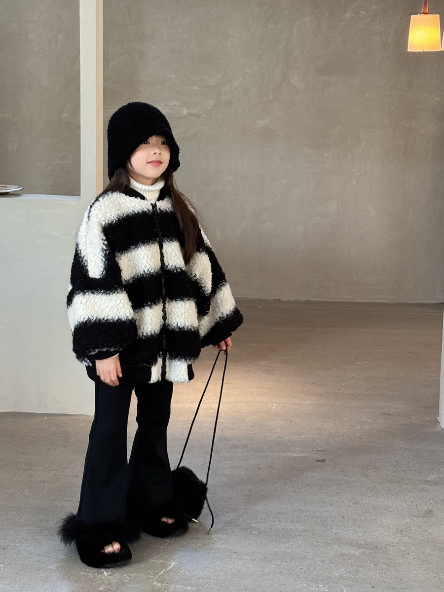 秋冬羊羔毛加厚外套&喇叭褲